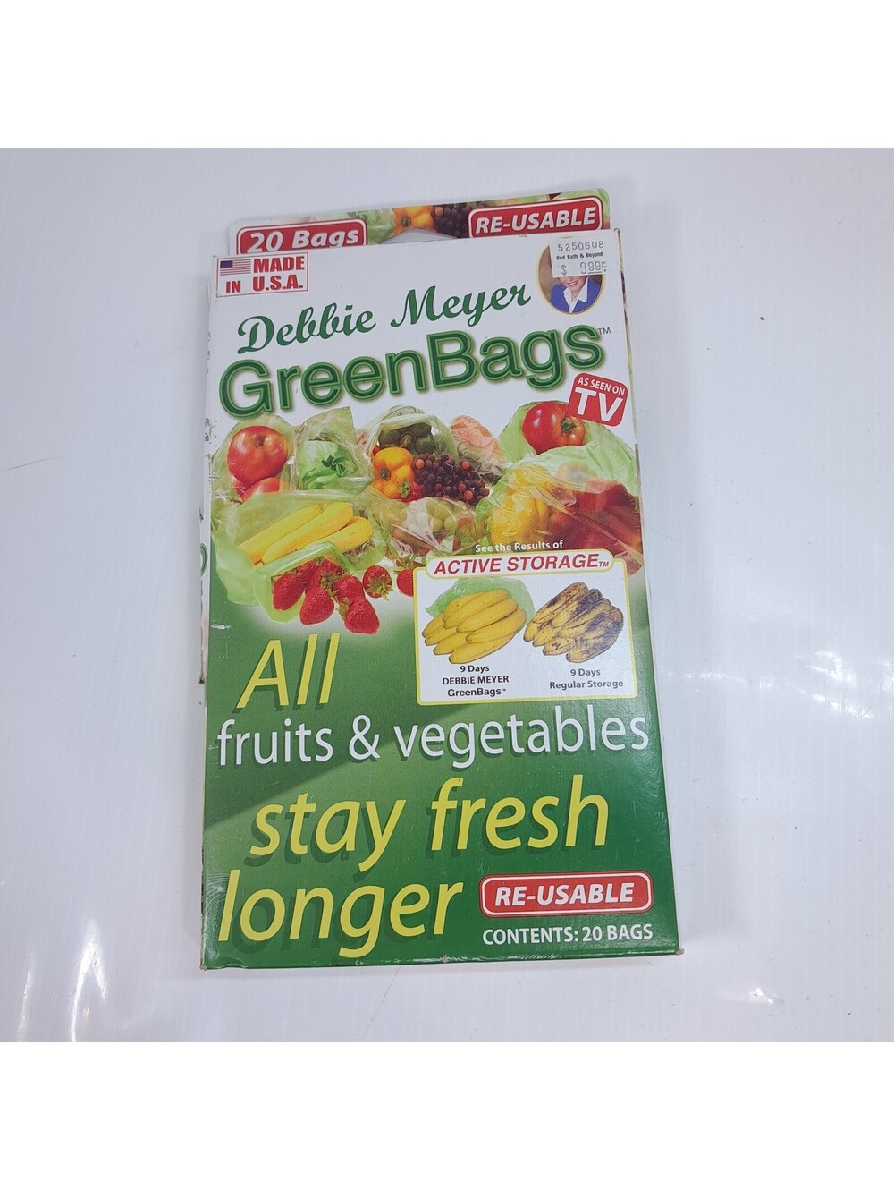 Debbie Meyer Green bags produce fruit vegetables veggies reusable As seen on tv